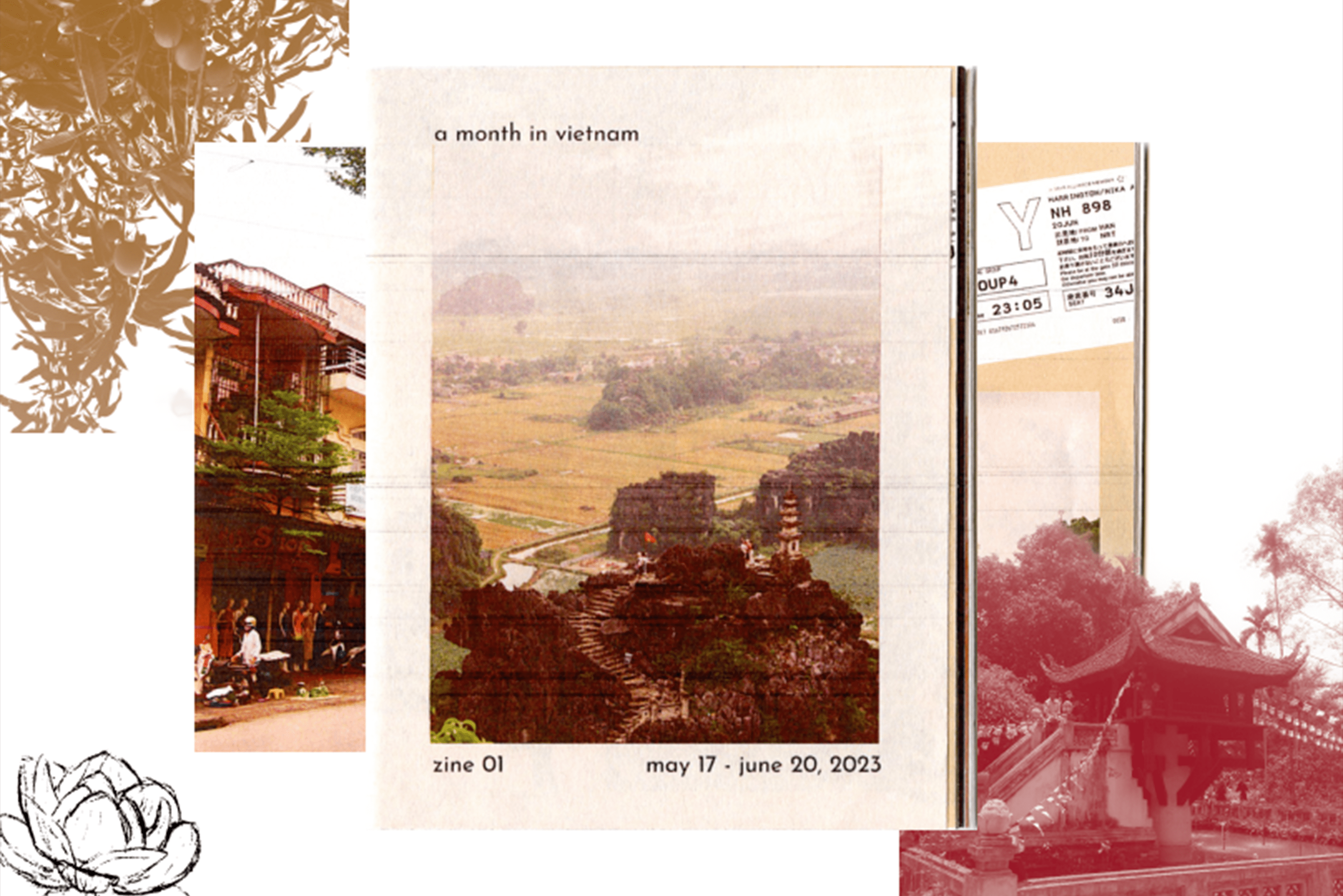 a month in vietnam zine cover